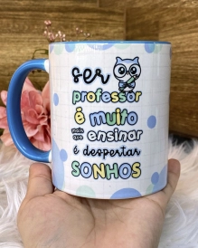 Caneca Dia dos Professores - Alça Azul