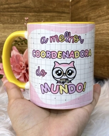 Caneca Dia dos Professores - Alça Amarelo