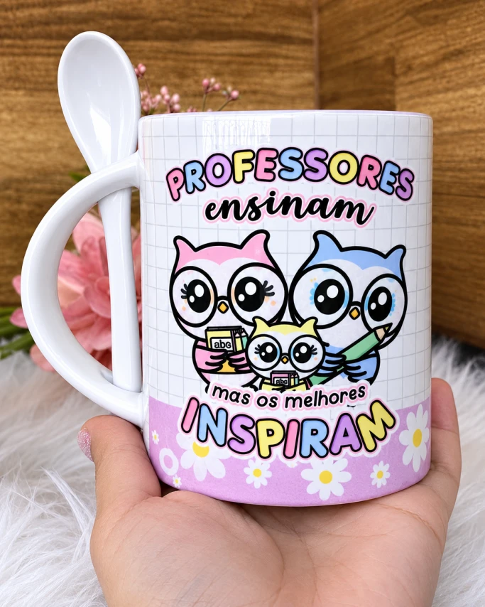 Caneca Dia dos Professores - Com Colher